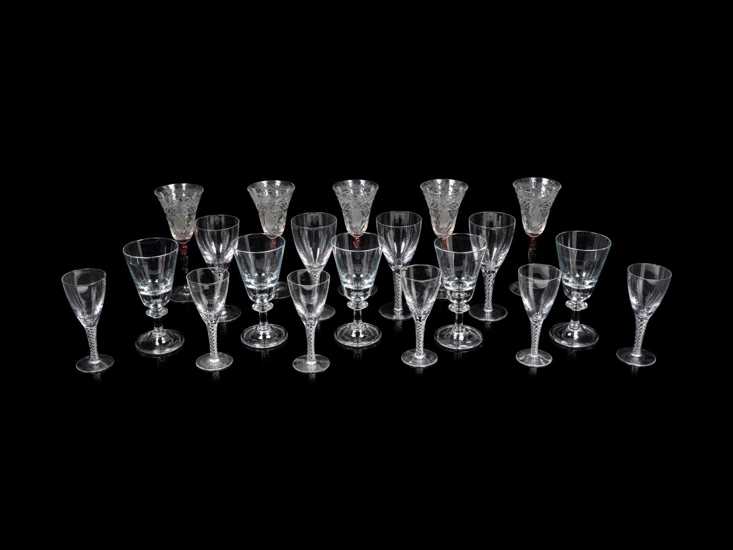 A Group of Glass Stemware