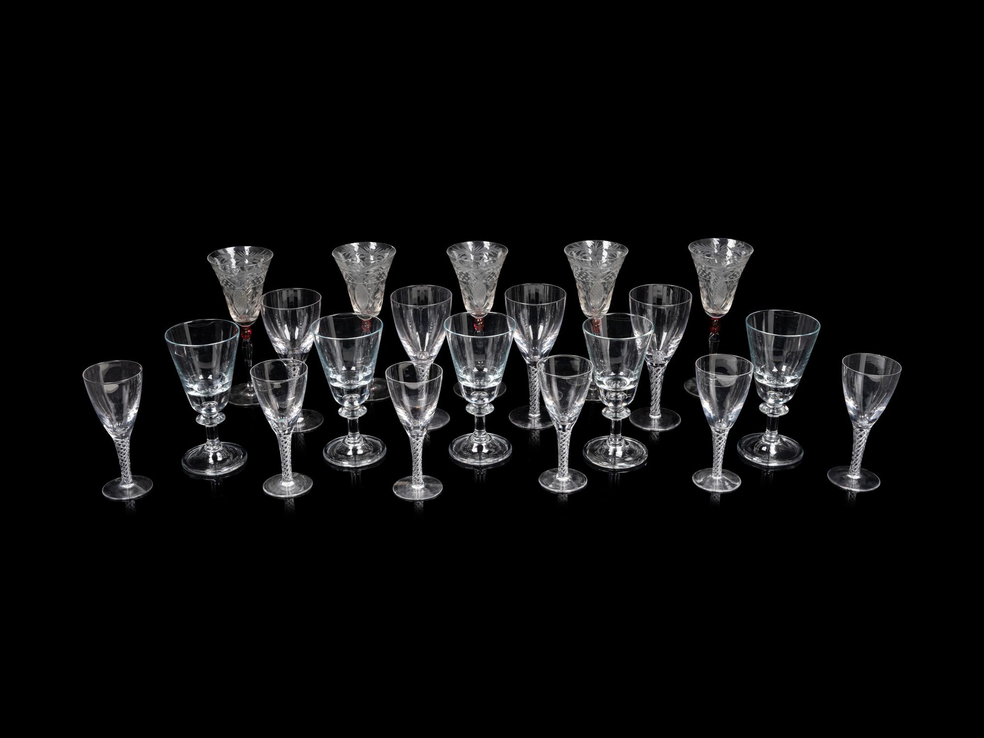 A Group of Glass Stemware