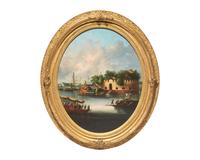 Chinese School 19th Century, A View of the Dutch Folly Fort Pearl Ruin