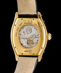 An 18 Karat Yellow Gold Ref. 2496C Tortue Collection Privée Wristwatch, Cartier,