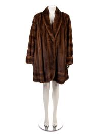 Michael Forrest Brown Mink Coat, 1980-90s