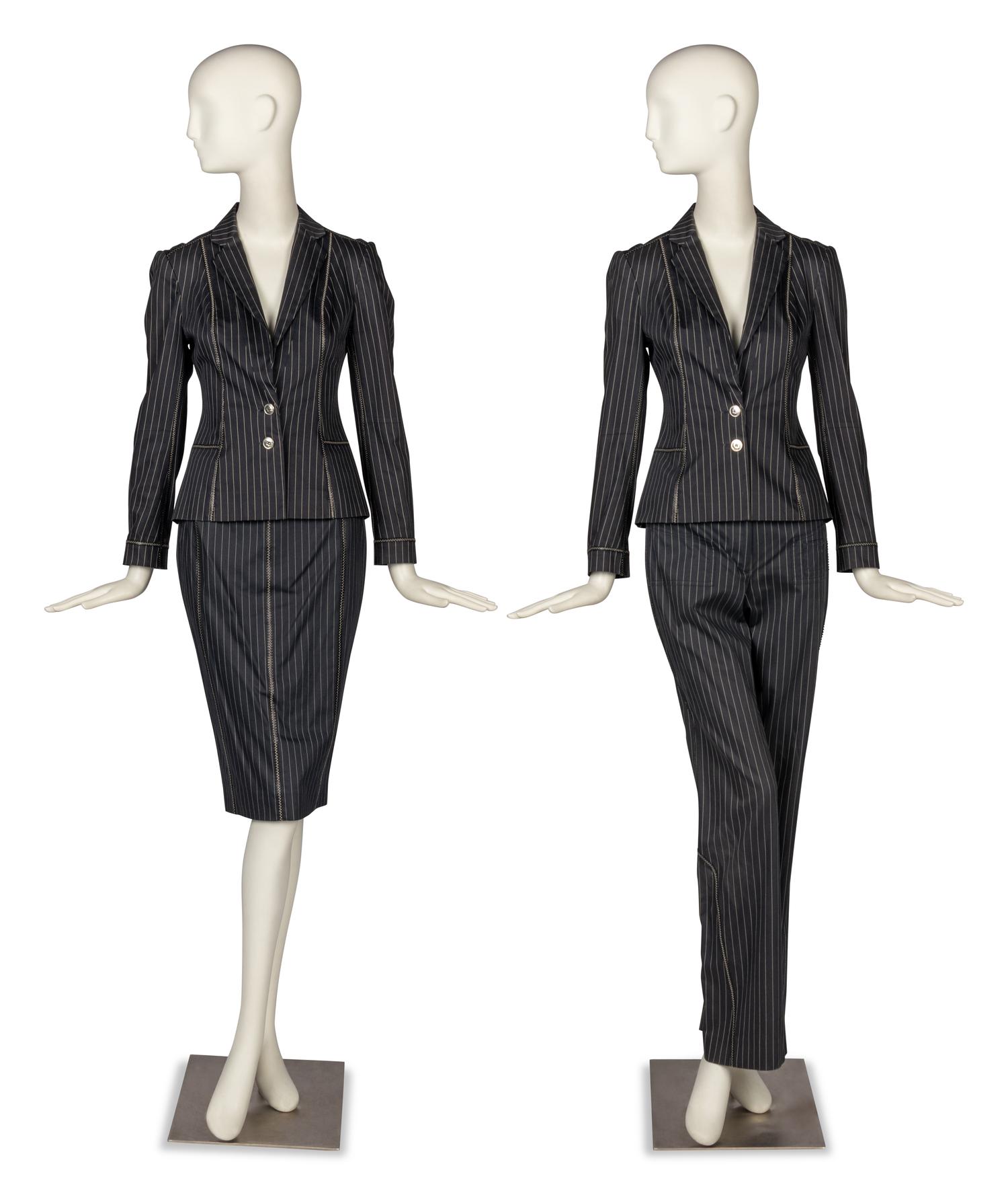 Christian Dior, Pinstripe Three-Piece Set, 1990-2000s