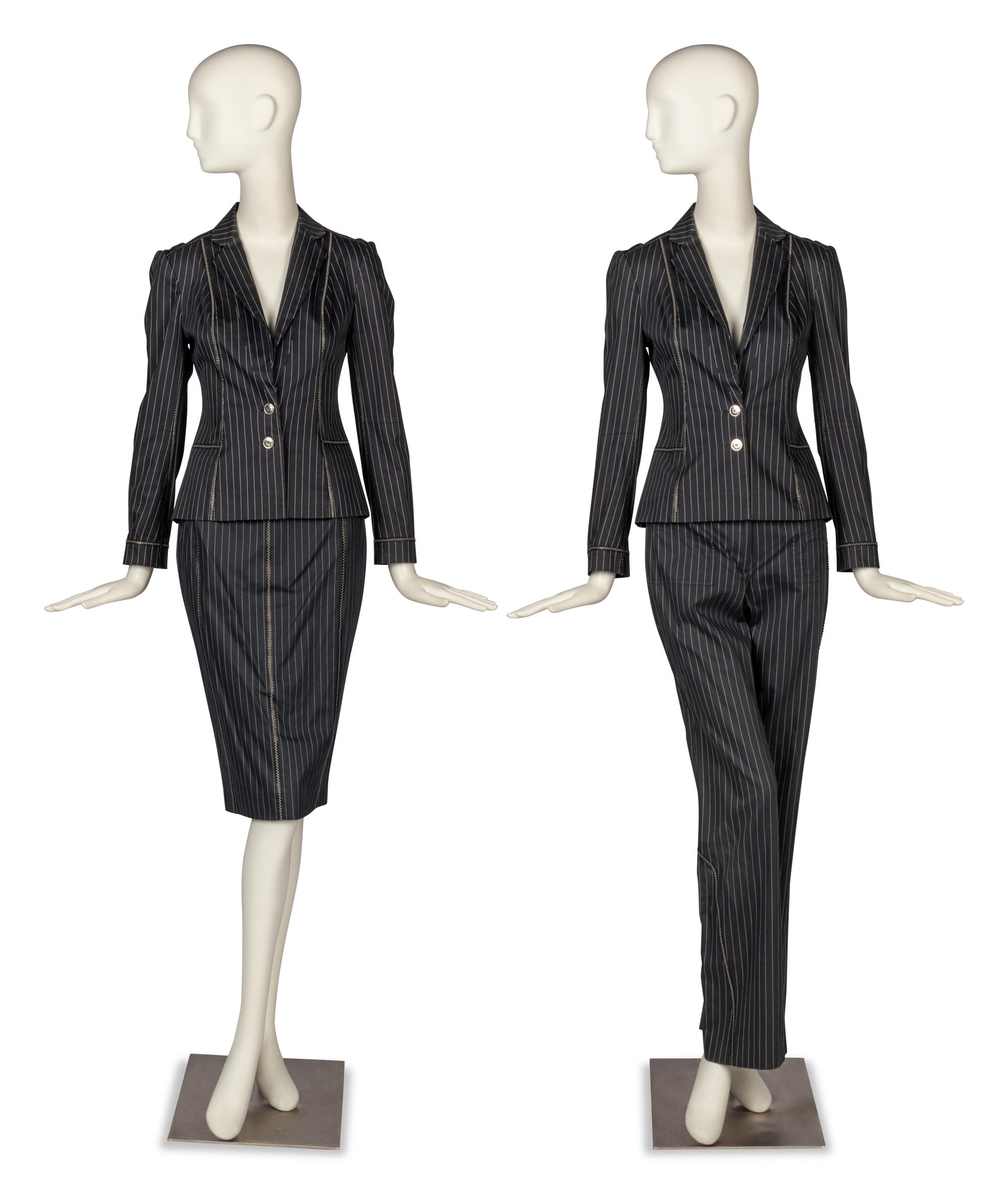 Christian Dior, Pinstripe Three-Piece Set, 1990-2000s