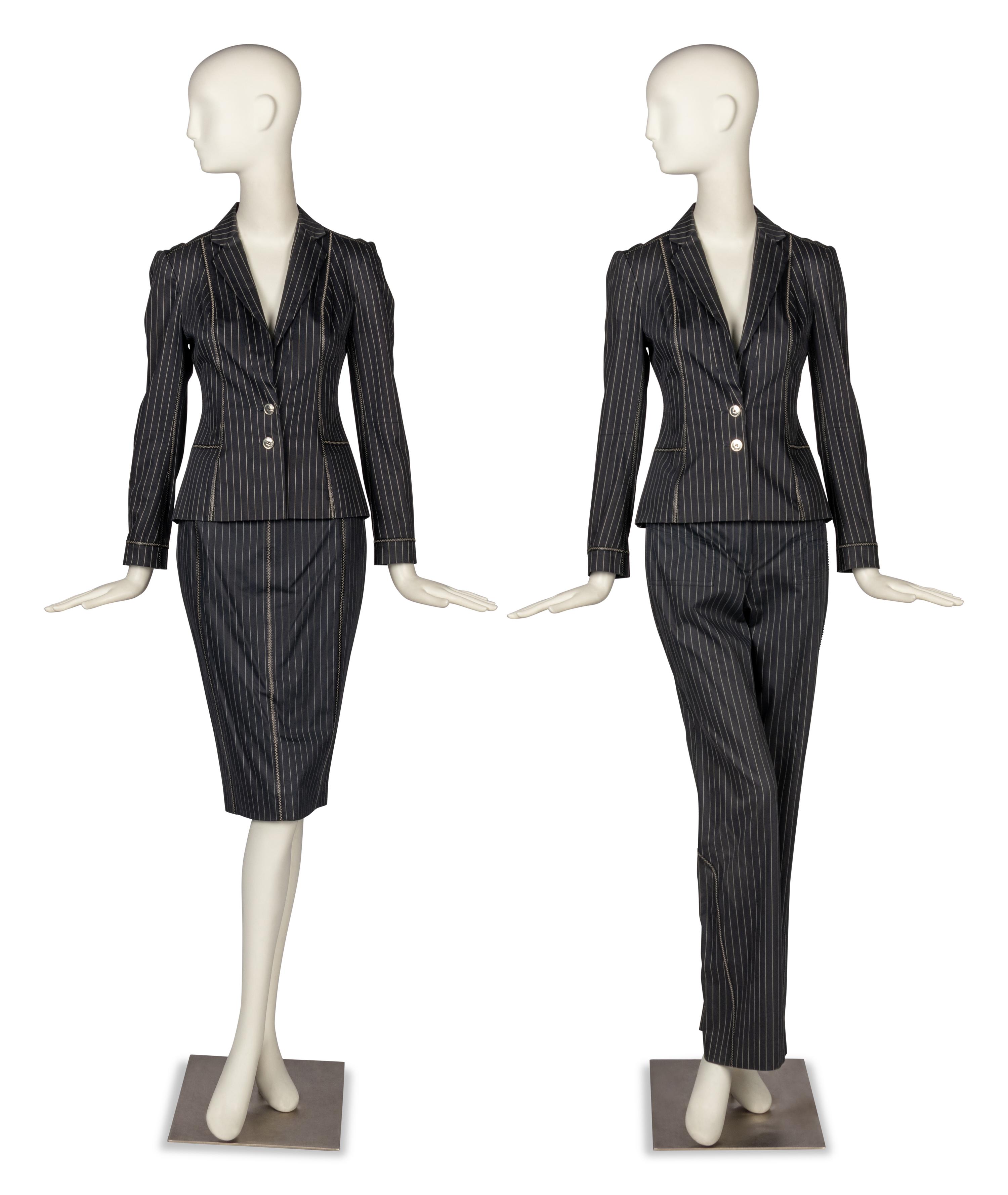 Christian Dior, Pinstripe Three-Piece Set, 1990-2000s