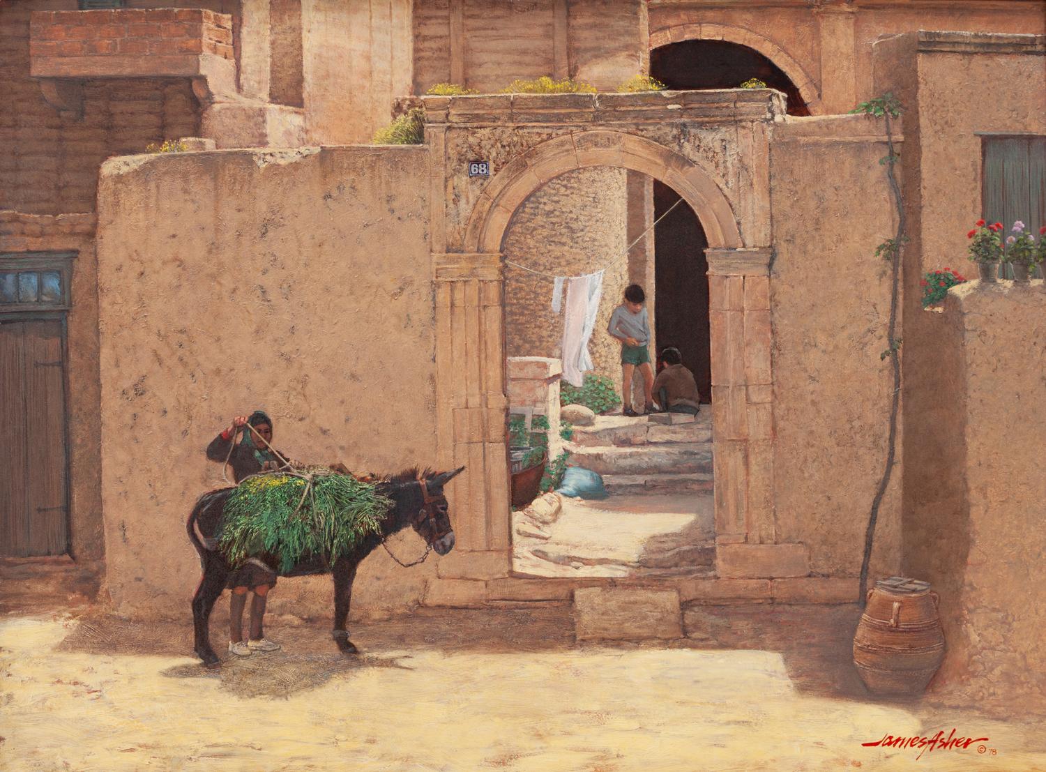 Untitled (Street Scene with Mule)