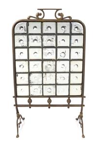 A Victorian Brass Fire Screen Height 28 1/4 x width 18 1/2 inches. — LATE 19TH CENTURY