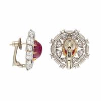 CARTIER, RUBY AND DIAMOND EARRINGS