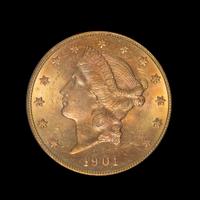 A United States 1901-S Liberty Head $20 Gold Coin