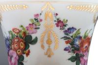 A Pair of Parcel Gilt and Polychrome Decorated Porcelain Vases