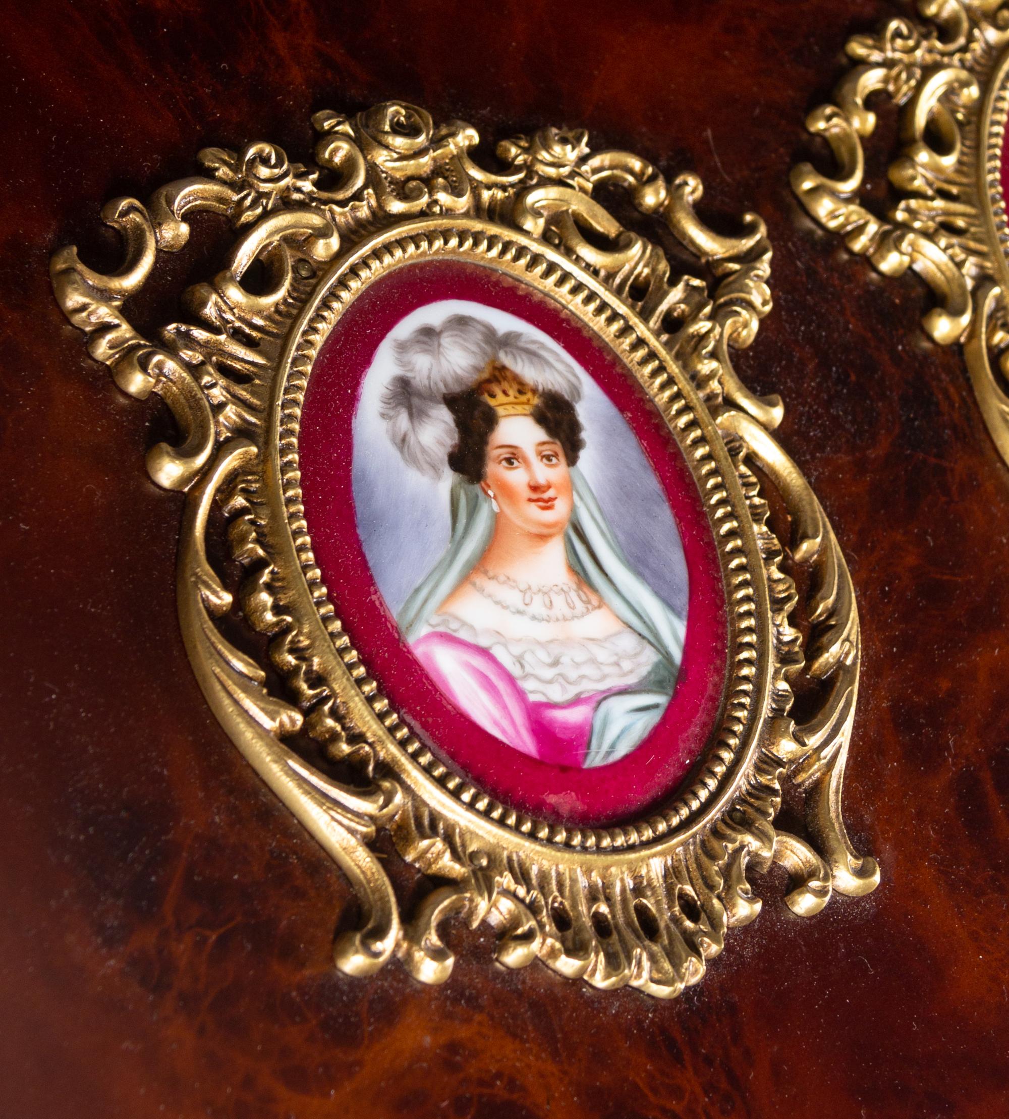 A Continental Gilt Metal and Vienna Style Porcelain Mounted Guéridon