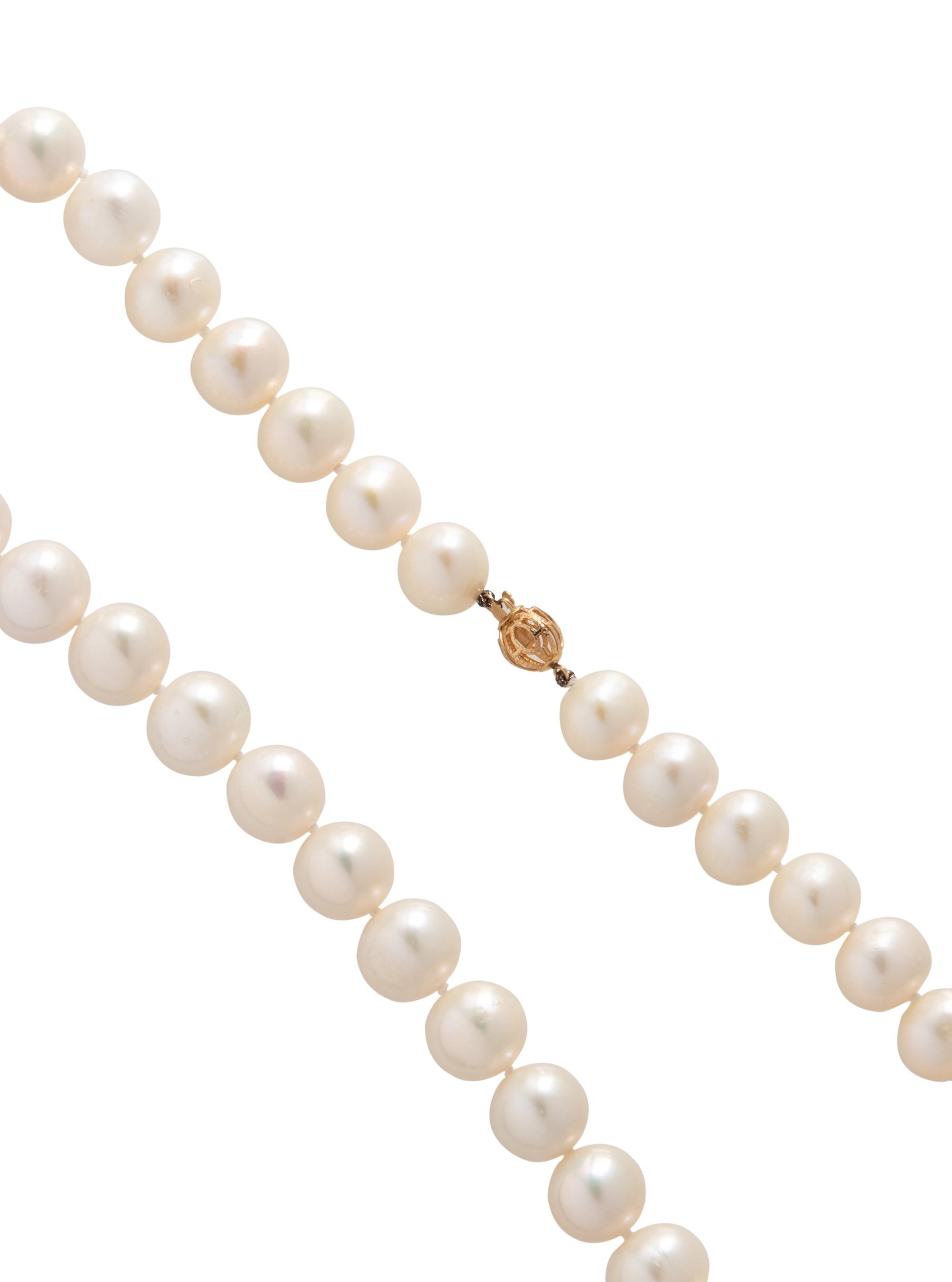 PAIR OF CULTURED PEARL NECKLACES
