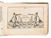 [FENCING]. DOYLE, Alexander. Neu alamodische ritterliche Fecht- und Schirm-Kunst. Das ist: Wahre und nach neuester Franzosischer Manier eingerichtete Unterweisung wie man sich in Fechten und Schirmen perfectioniren und verhalten solle . Nuremberg and Frankfort: Paul Lochnern, 1715.