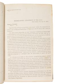 [CIVIL WAR]. Bound volume of General Orders and Circulars issued by the Department of the Gulf including orders related to Colored Troops, Freedmen, and Lincoln's Assassination, 1865.