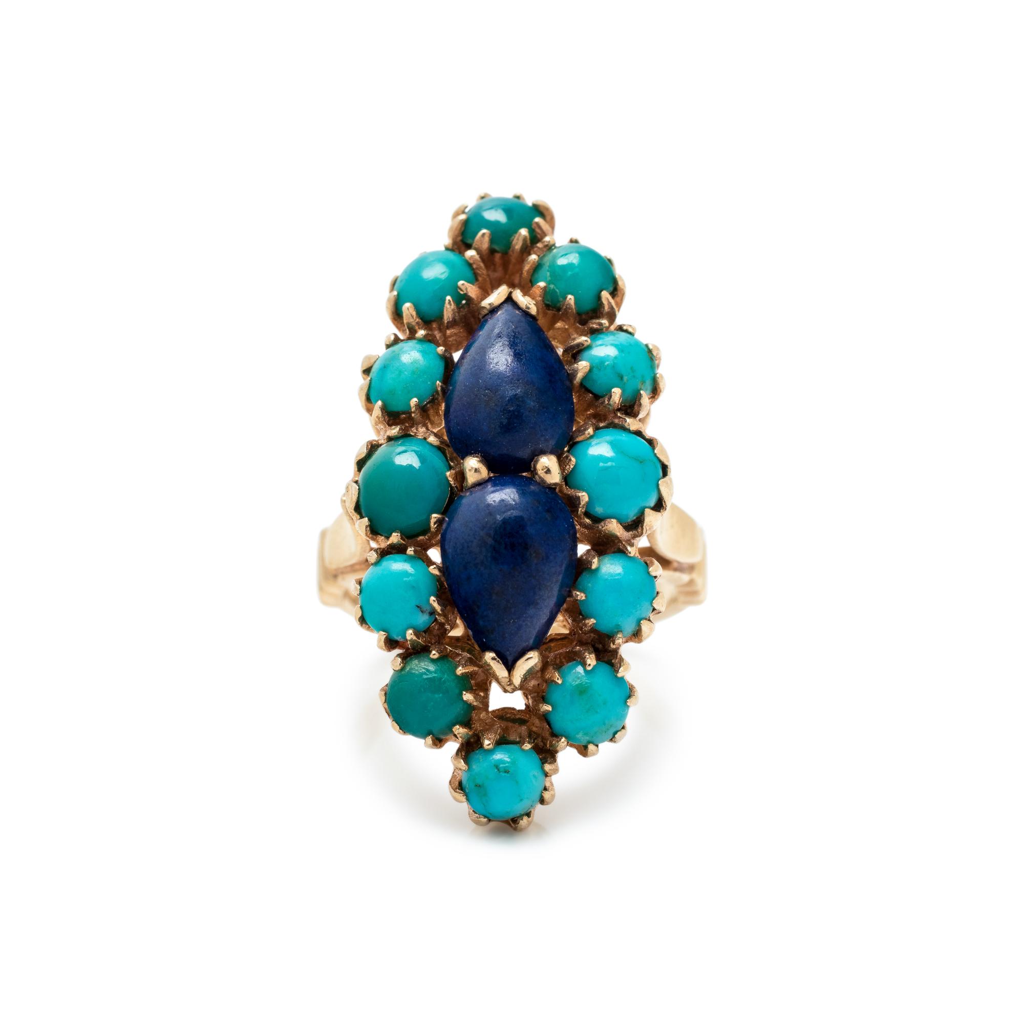LAPIS LAZULI AND TURQUOISE RING