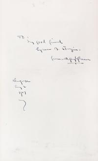 LINDBERGH, CHARLES. WE. New York and London, 1927. Signed by Lindbergh, w/original drawing by Clayton Knight.
