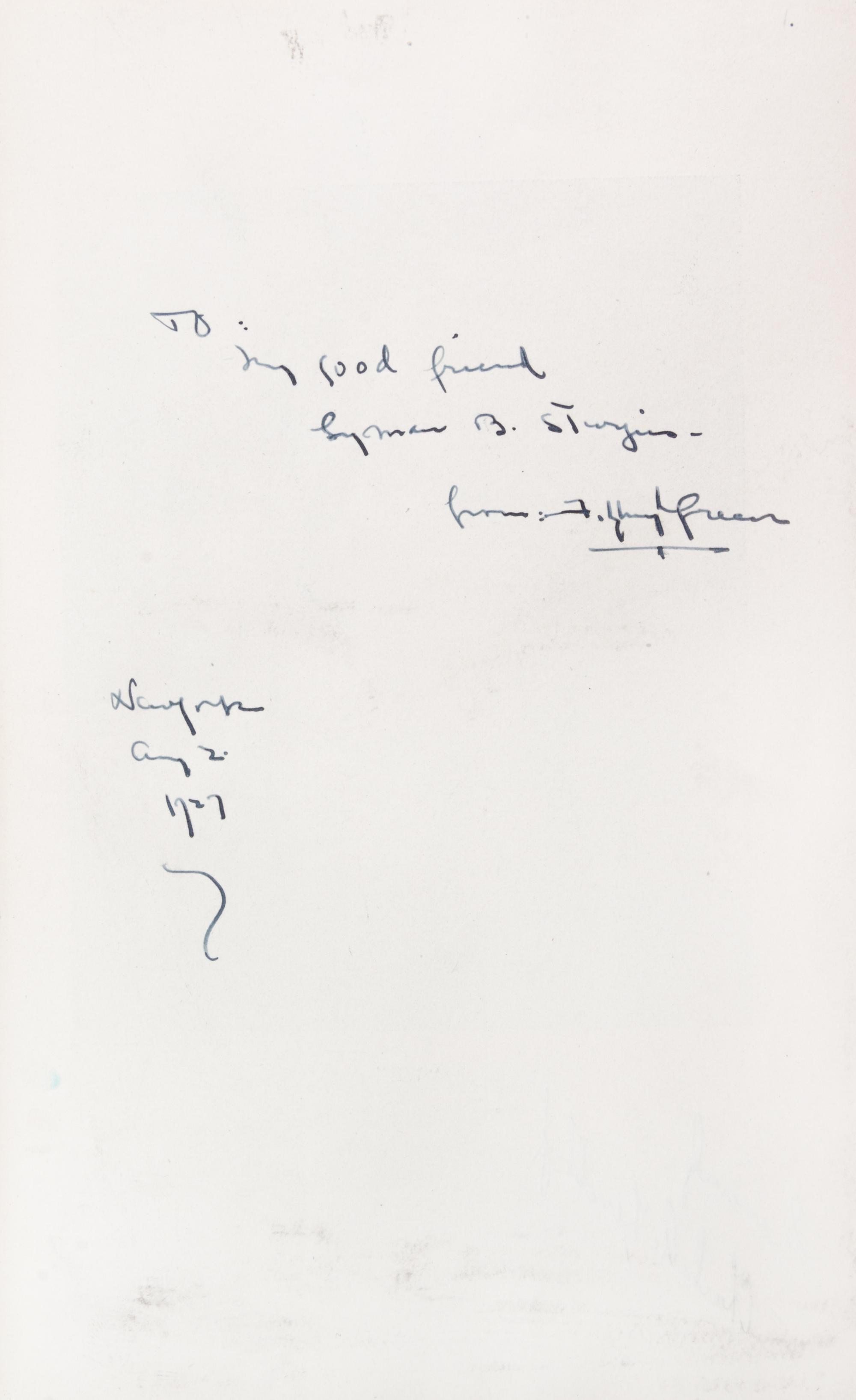 LINDBERGH, CHARLES. WE. New York and London, 1927. Signed by Lindbergh, w/original drawing by Clayton Knight.