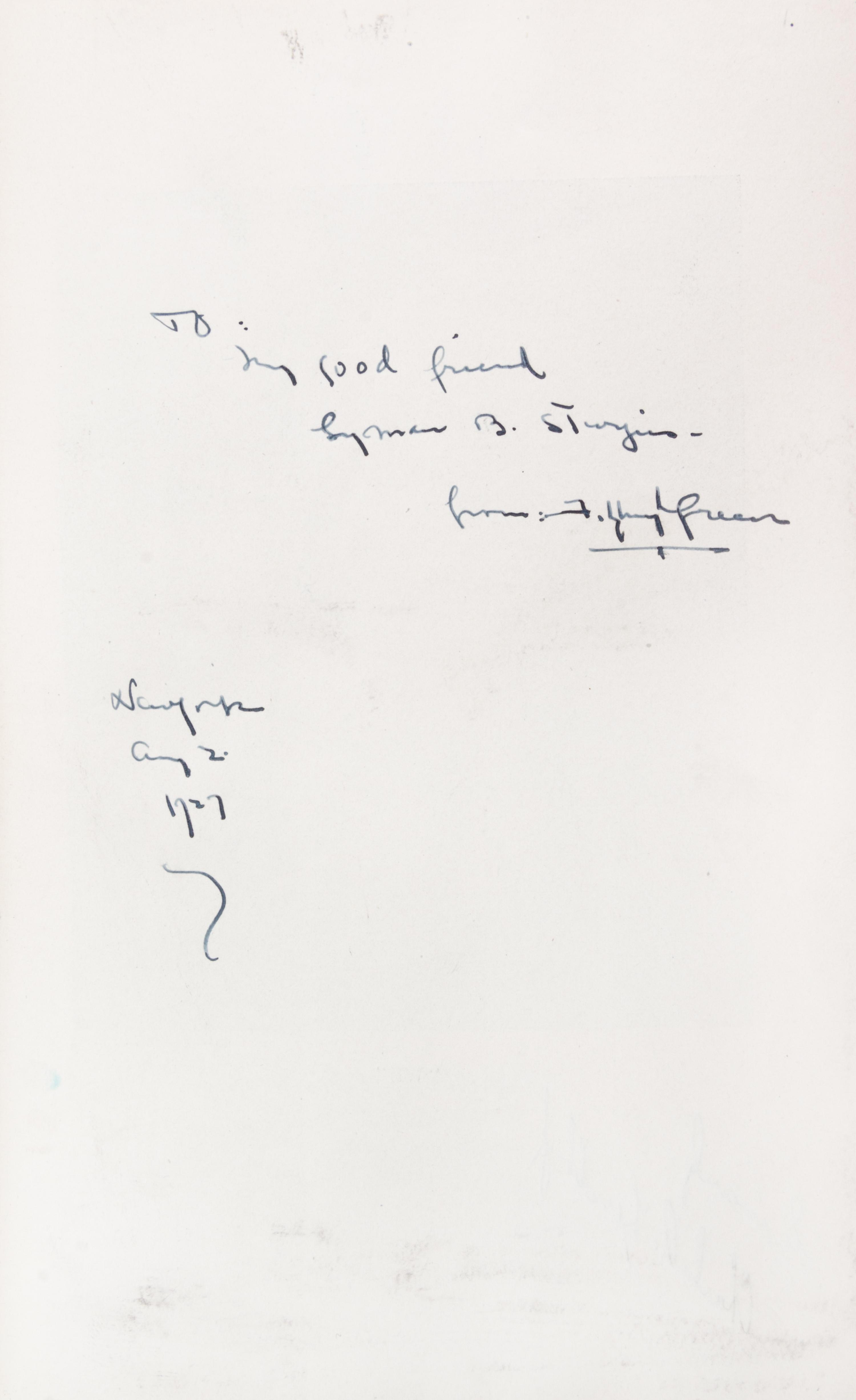 LINDBERGH, CHARLES. WE. New York and London, 1927. Signed by Lindbergh, w/original drawing by Clayton Knight.