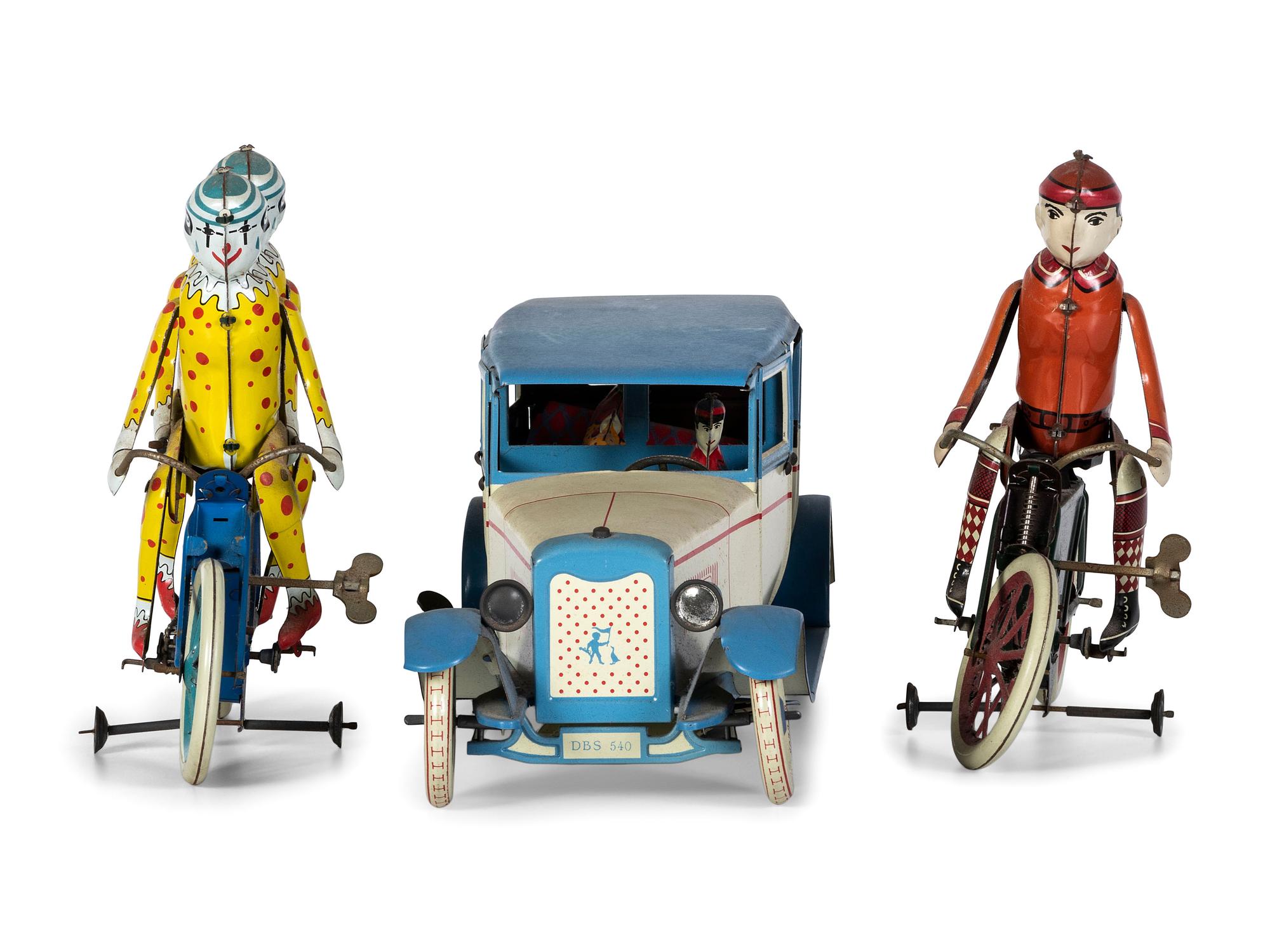Three German Tin Lithograph Windup Toys