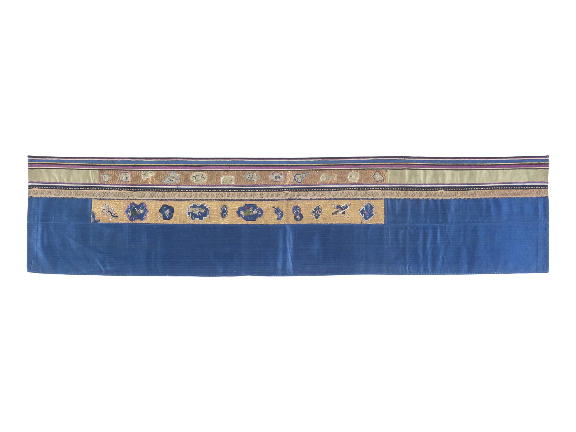 A Group of 11 Chinese Embroidered Silk Articles