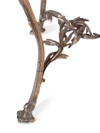 A Louis XV Style Silvered Bronze and Marble-Top Side Table
