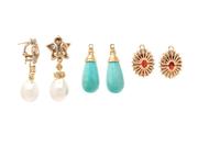 CONVERTIBLE DIAMOND AND GEMSTONE EARCLIPS