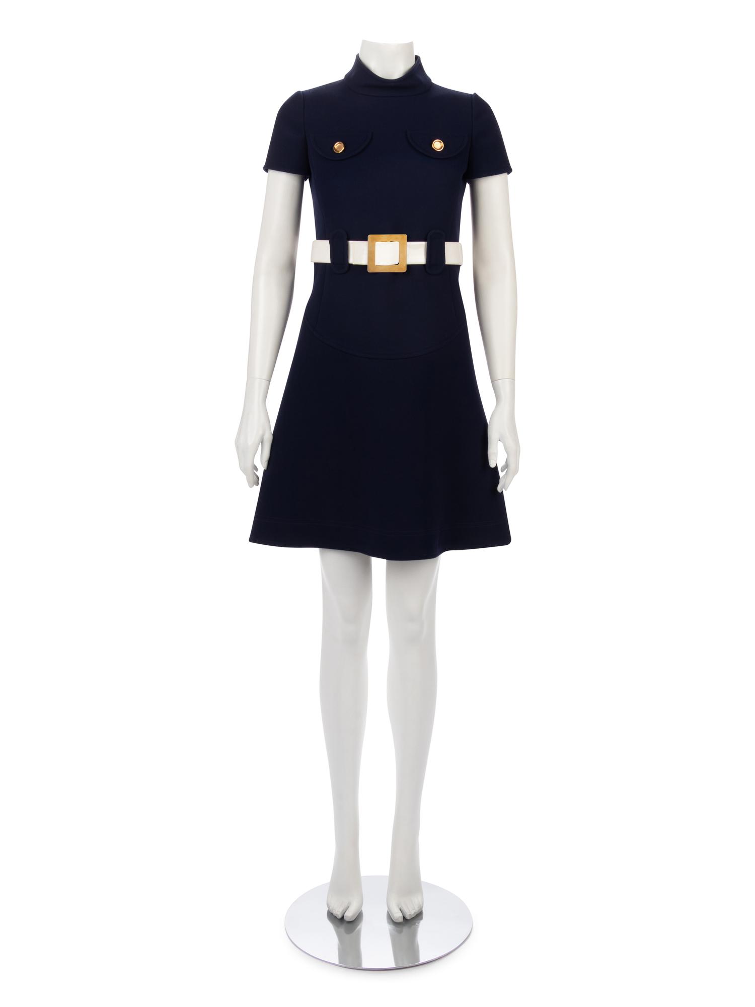 André Courrèges Belted Day Dress, 1960s