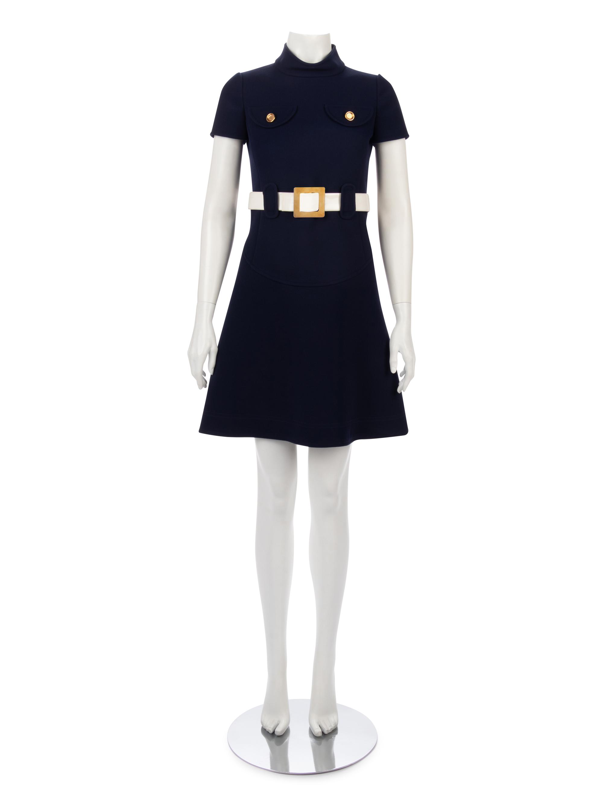 André Courrèges Belted Day Dress, 1960s