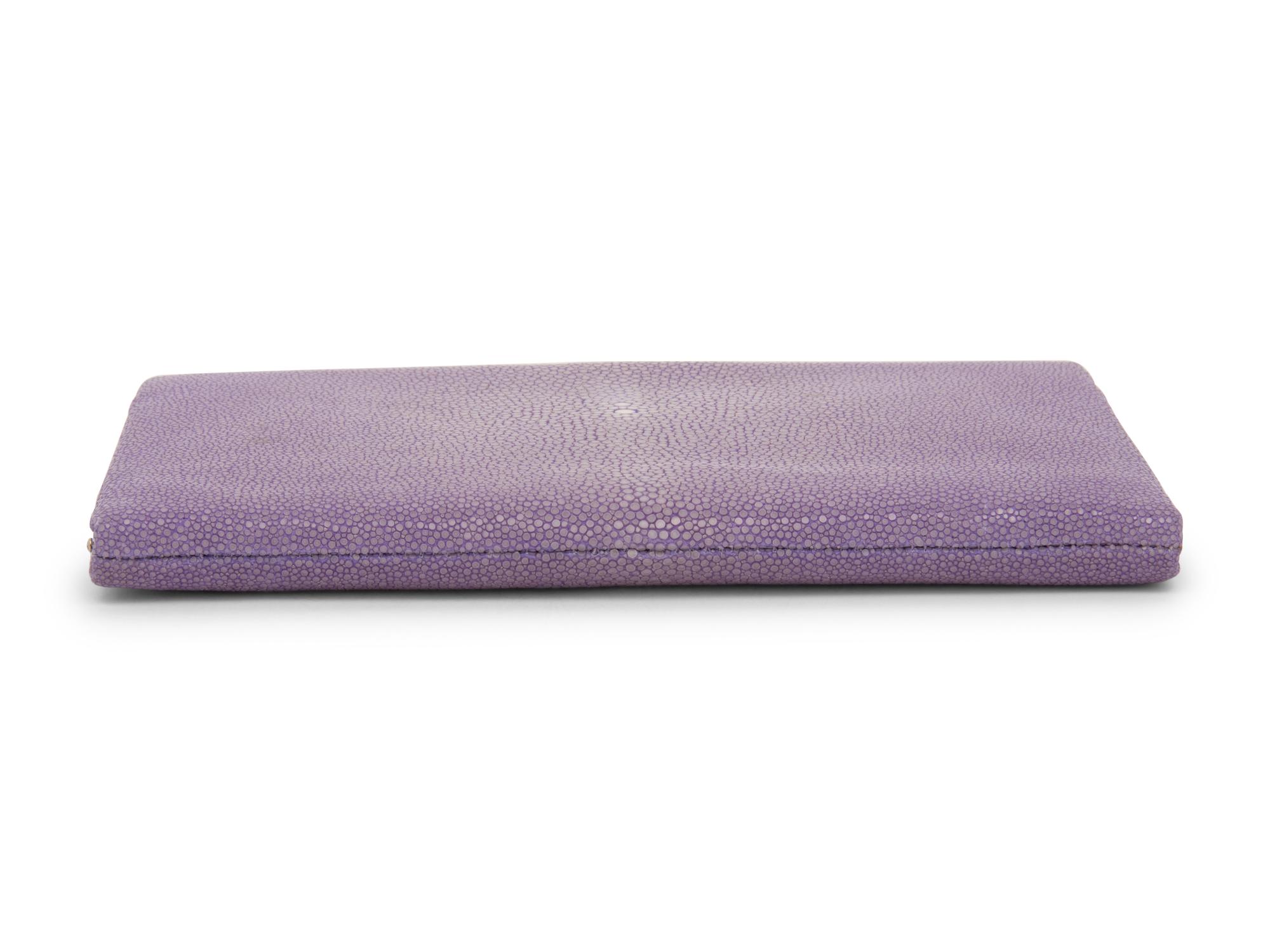 Judith Leiber Purple Stingray Clutch, 2000s