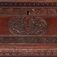 An Italian Baroque Carved Walnut Cassone 17th century