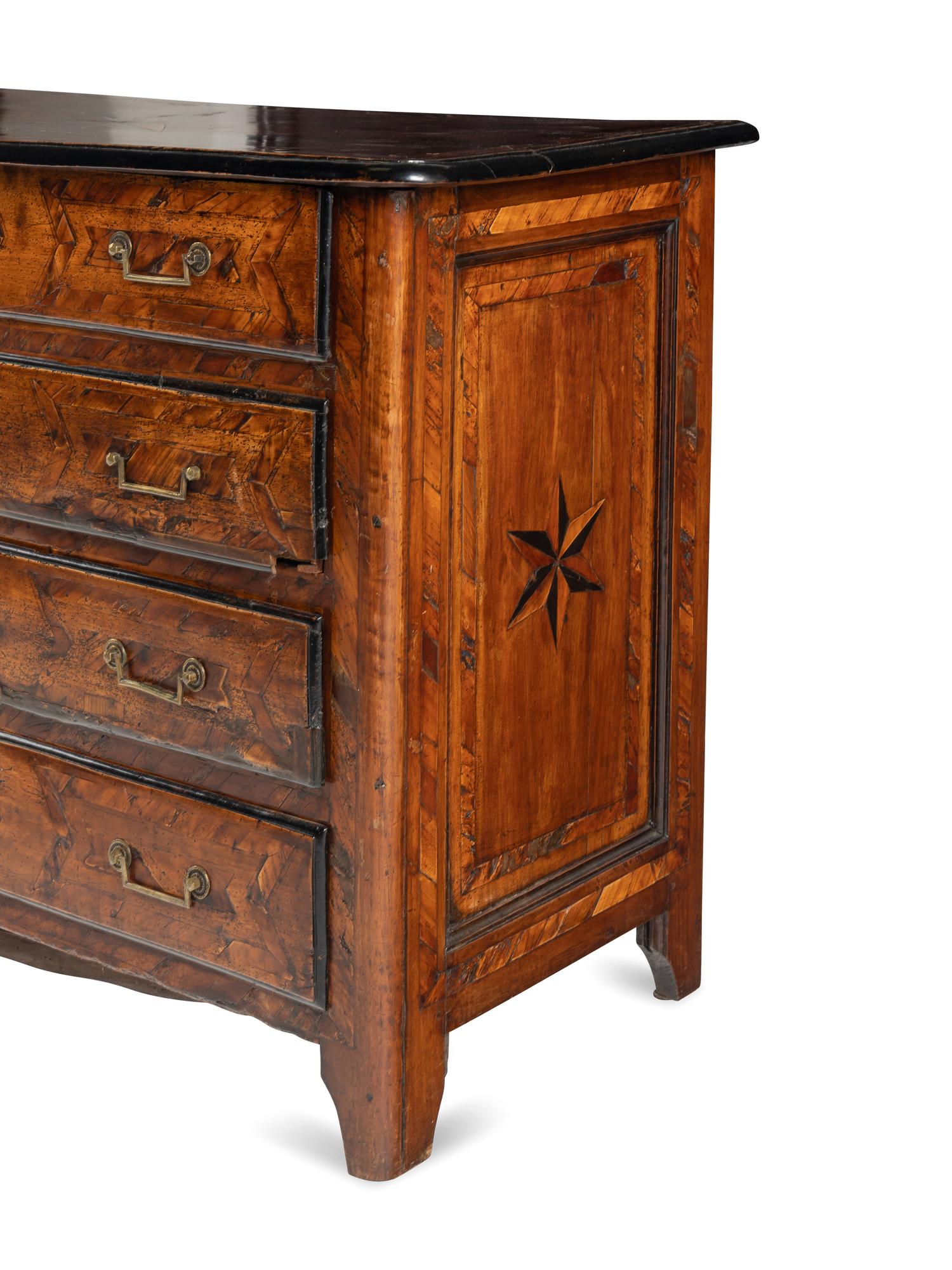 A Continental Walnut Commode
