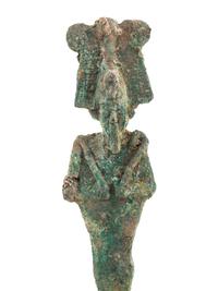 An Egyptian Bronze Osiris and Isis nursing Harpocrates