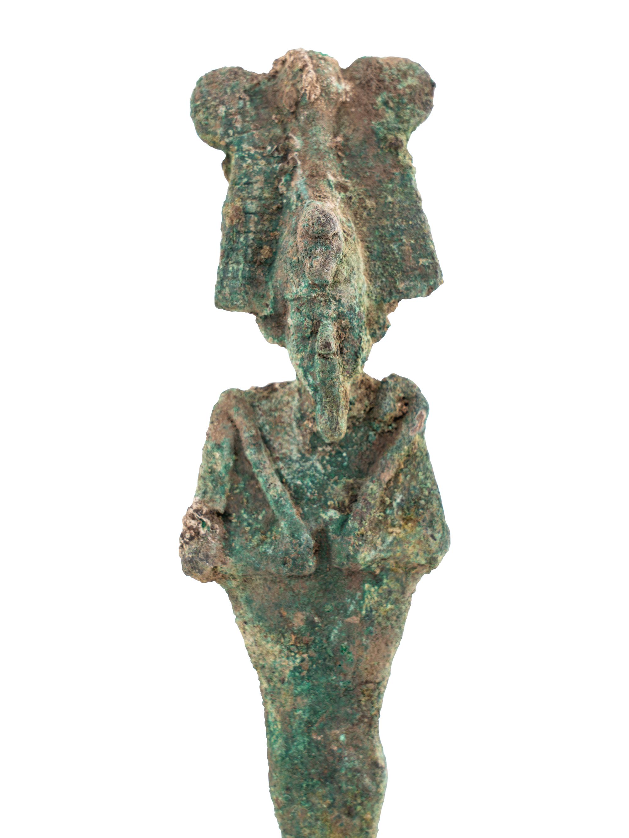 An Egyptian Bronze Osiris and Isis nursing Harpocrates