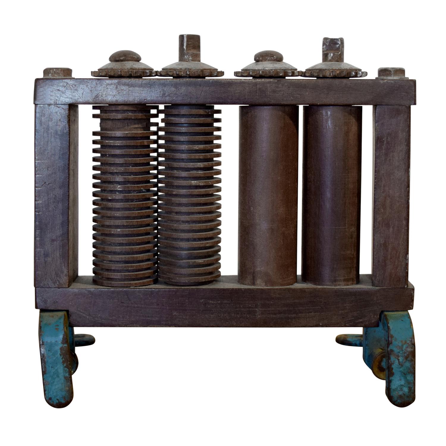 An Iron Pasta Roller 8.5" W x 4.5" D x 7" H — Argentina, Early 20th Century