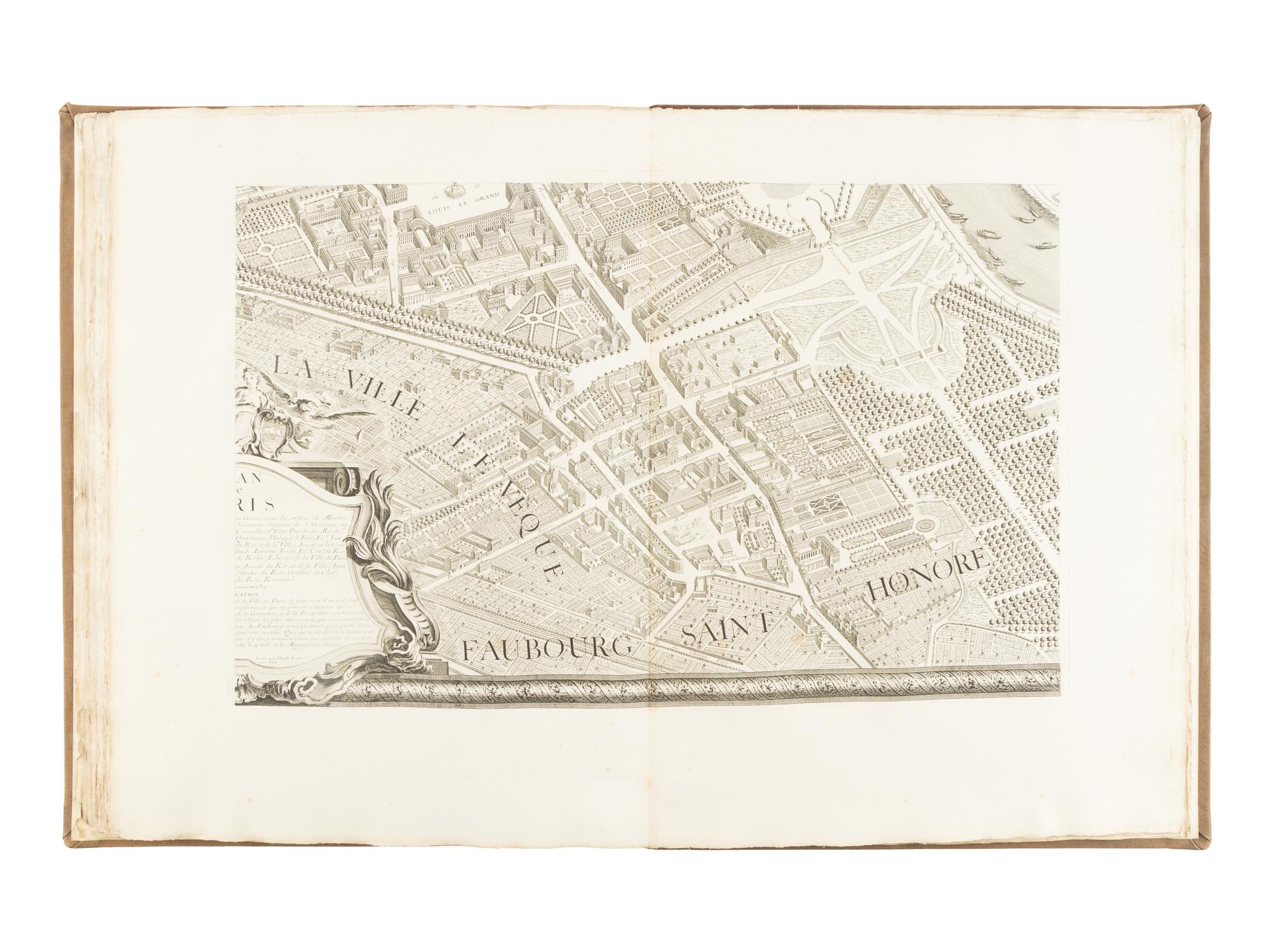 [MAPS & ATLASES]. BRETEZ, Louis (d. 1737). Plan de Paris, commence l'annee 1734, dessine et grave sous les ordres de Messire Michel Turgot . Paris: N.p., n.d., [ca 1880].
