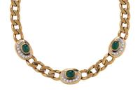 NICOLIS COLA, YELLOW GOLD, EMERALD, AND DIAMOND NECKLACE