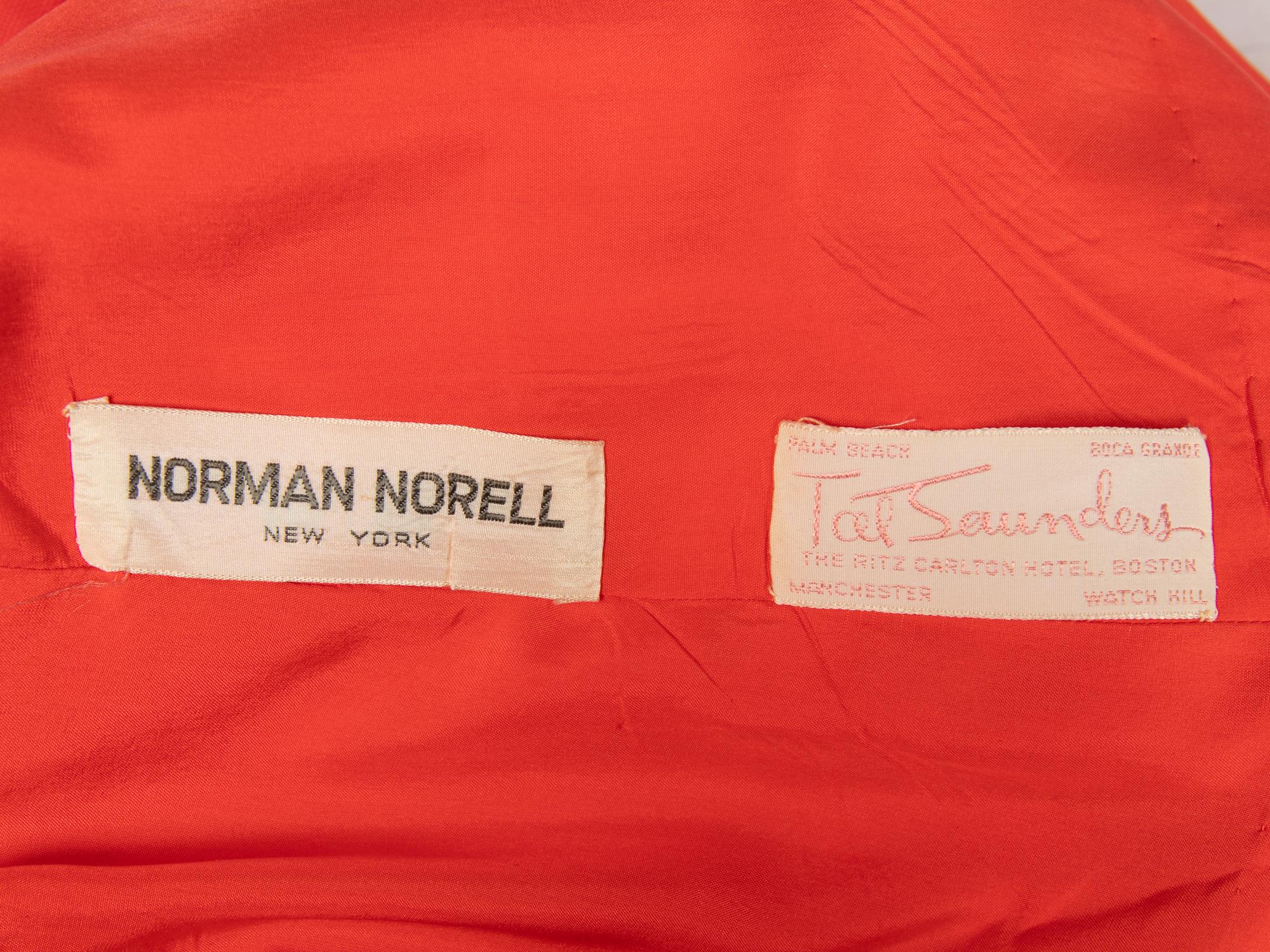Norman Norell, Coral Linen Dress, 1960's