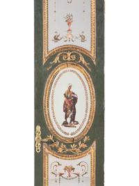 A Pair of Venetian Reverse-Painted Glass Doors