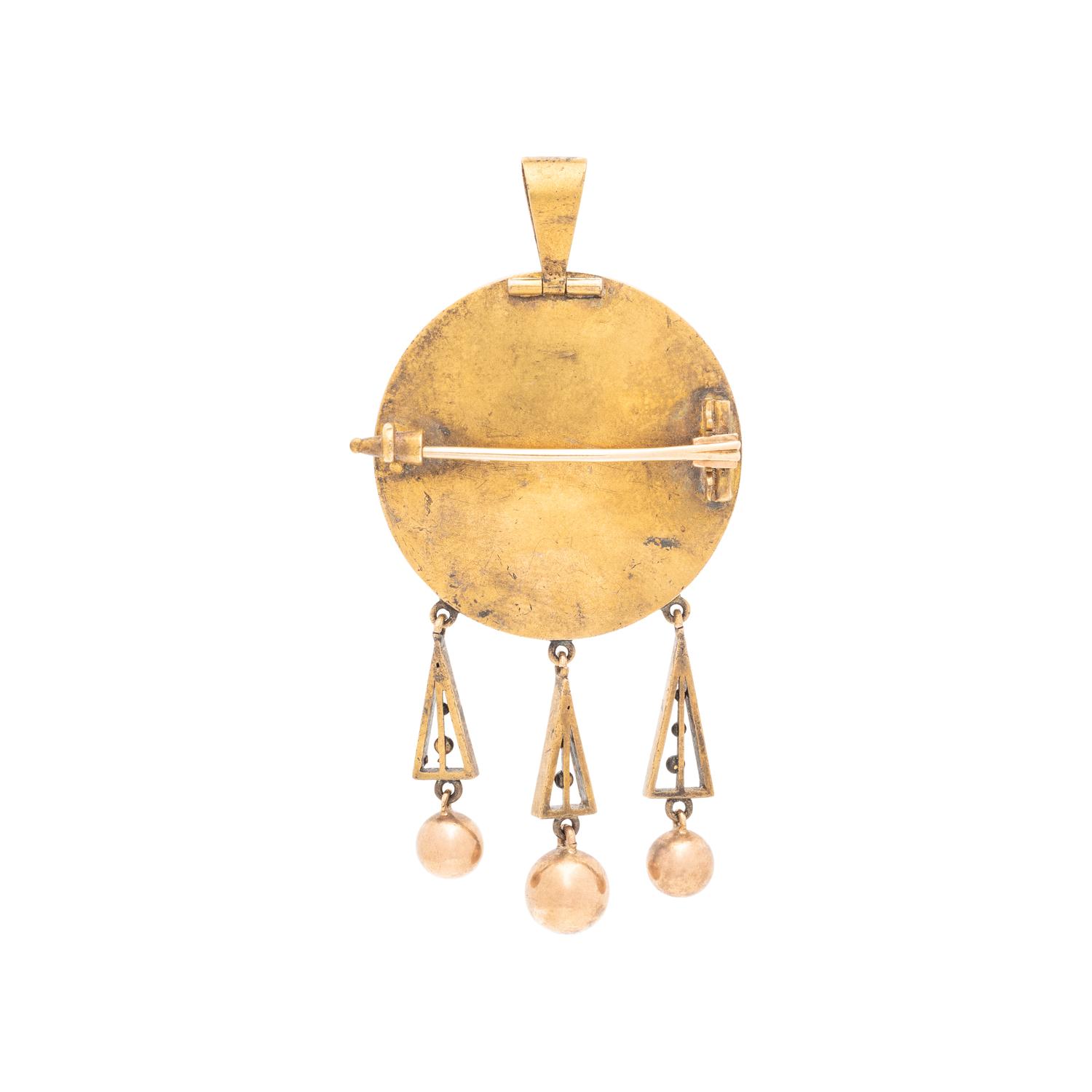 ETRUSCAN REVIVAL, YELLOW GOLD AND MICROMOSAIC SET