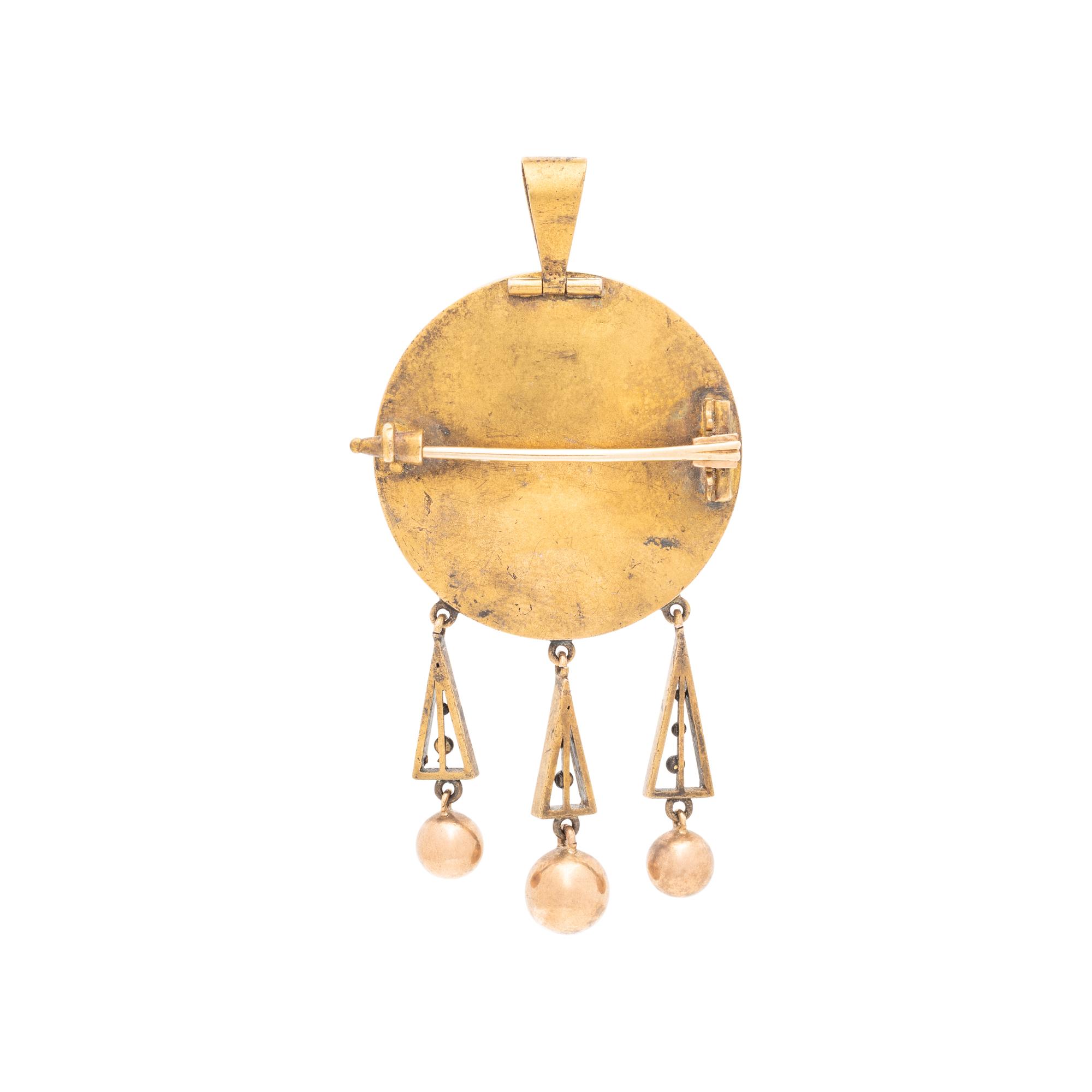 ETRUSCAN REVIVAL, YELLOW GOLD AND MICROMOSAIC SET