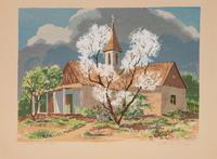 Five Works: Bishop's Chapel, edition 25/130; Spring Pastures , edition 23/130; Lilies , edition 31/120; New Mexico Village , edition 63/115; The Beaver Pond
