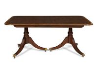 A George III Style Double-Pedestal Mahogany Dining Table
