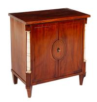 A Biedermeier Mahogany Cabinet Height 31 x width 29 1/8 x depth 18 5/8 inches. — CIRCA 1820s