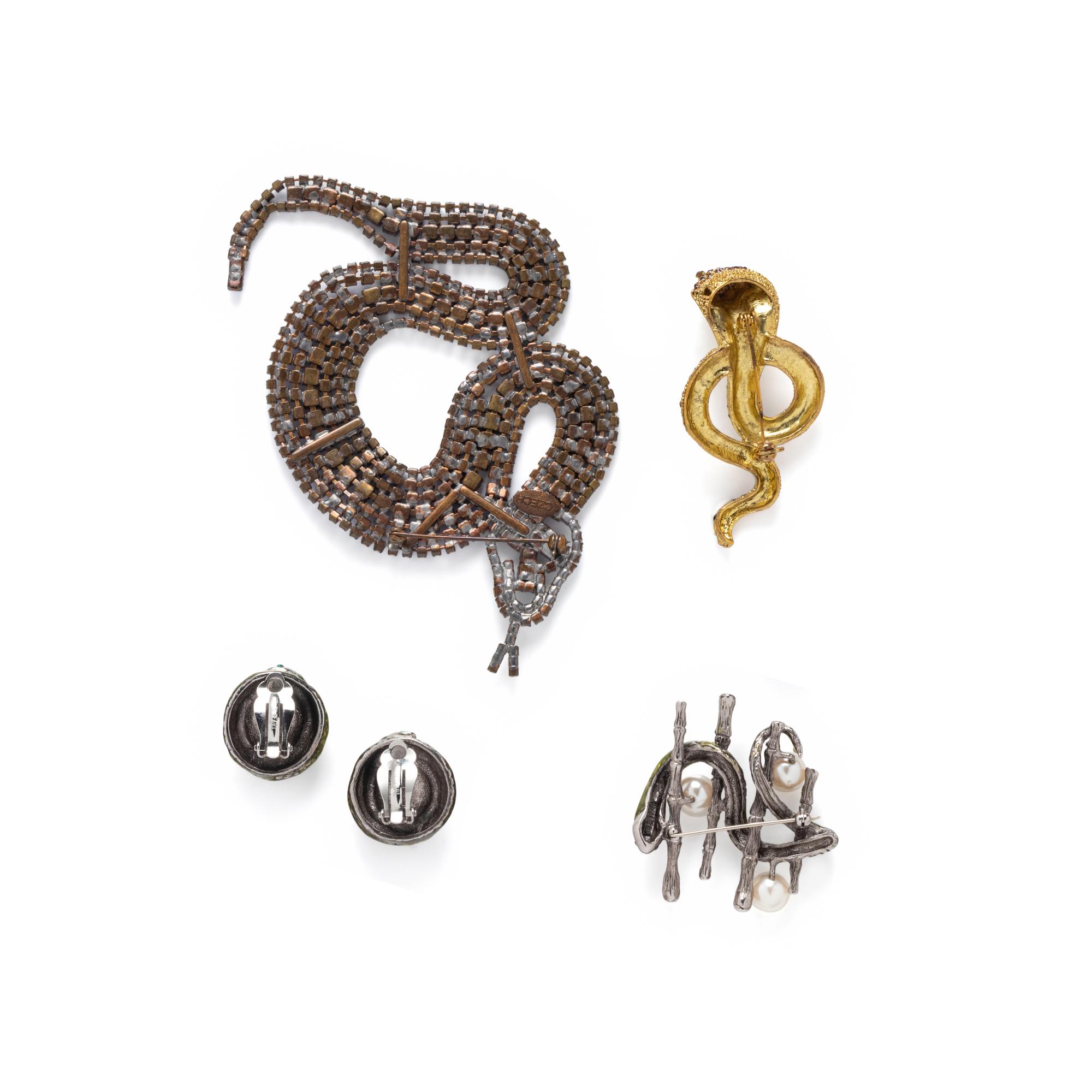 COLLECTION OF SNAKE MOTIF COSTUME JEWELRY