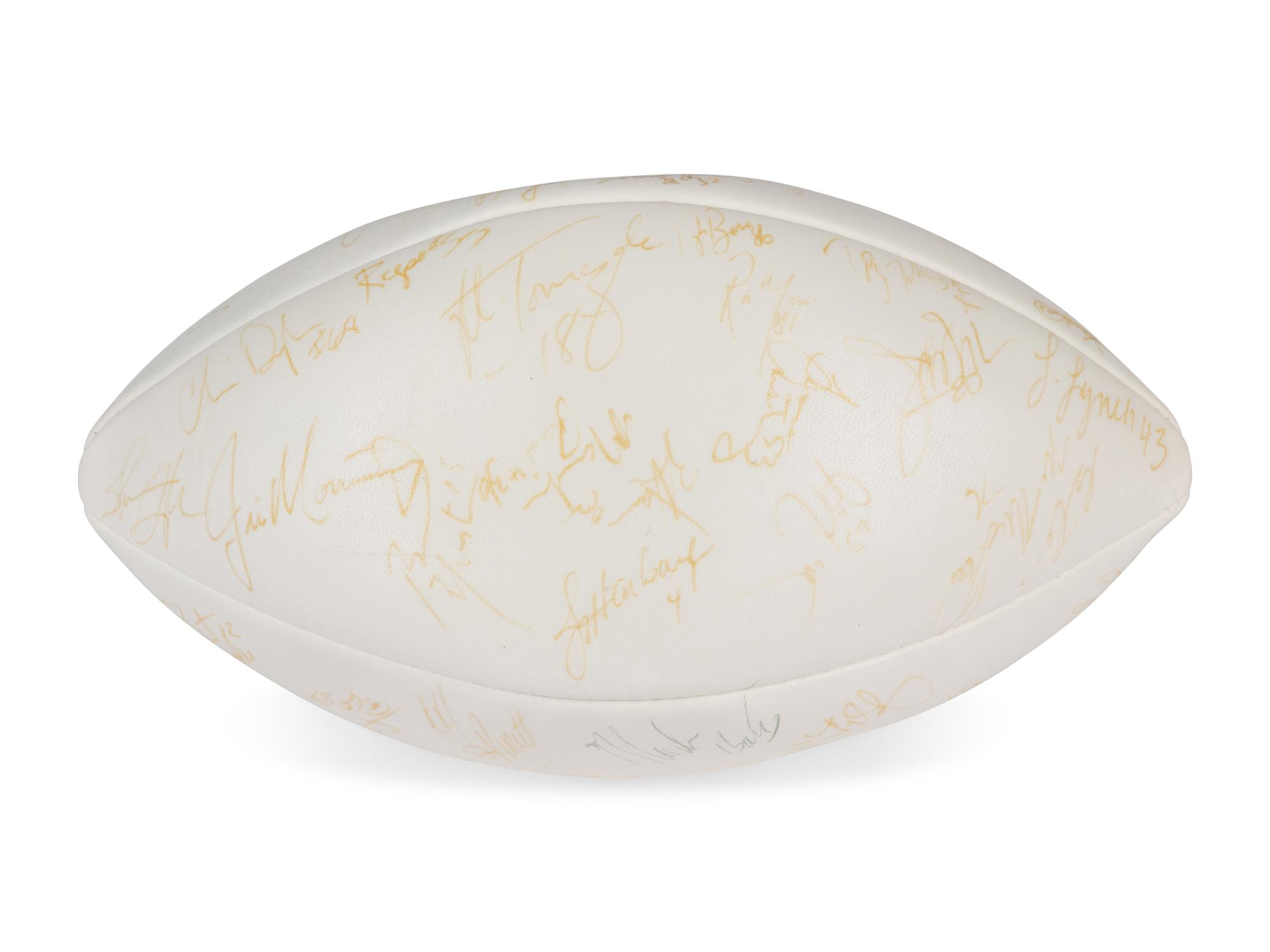 A 1989 Chicago Bears Team Signed Autograph Football from The Collection of Sports Super Agent Steve Zucker (Beckett Authentication Services Letter),