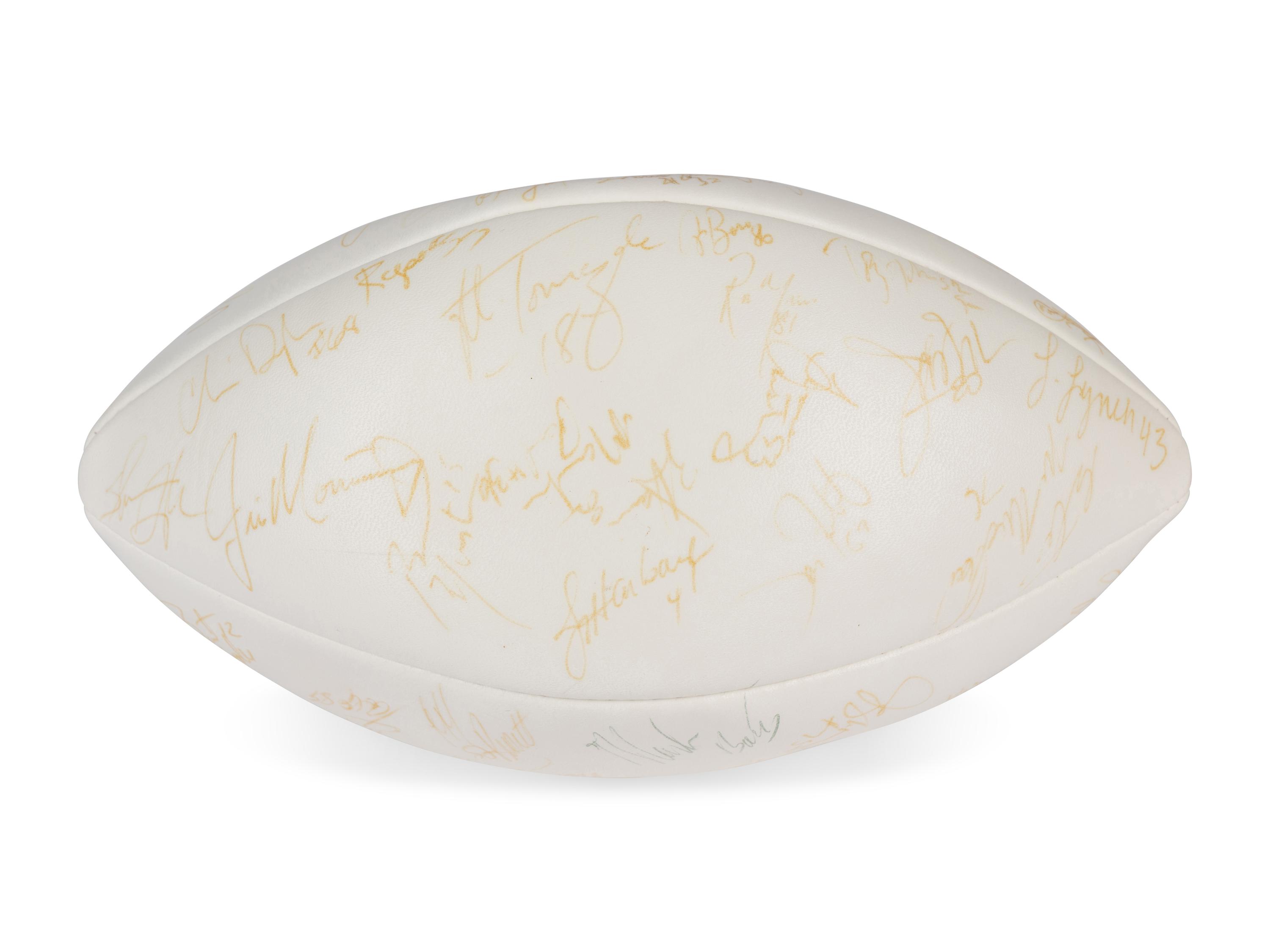 A 1989 Chicago Bears Team Signed Autograph Football from The Collection of Sports Super Agent Steve Zucker (Beckett Authentication Services Letter),