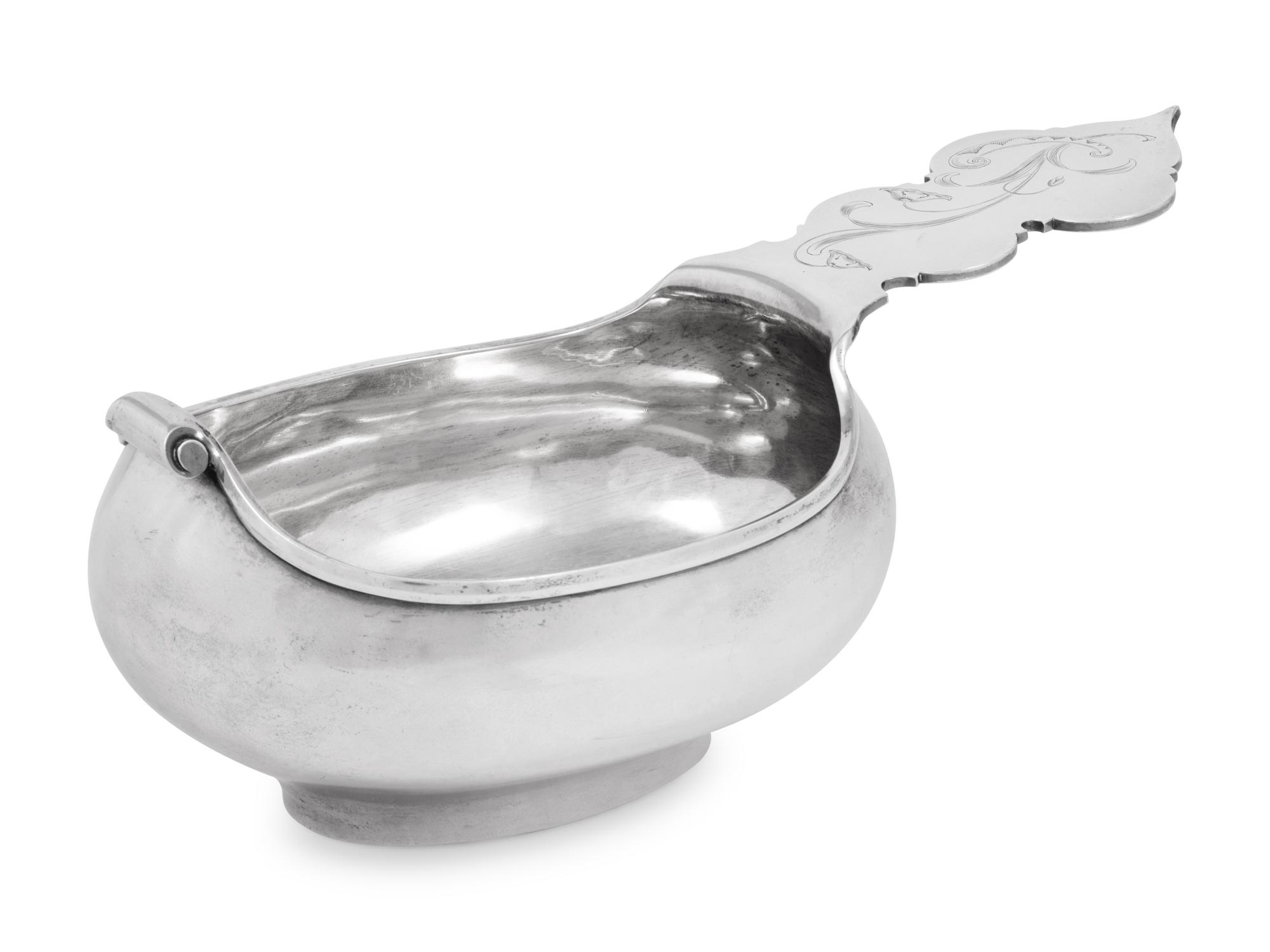 A Large Russian Silver Kovsh