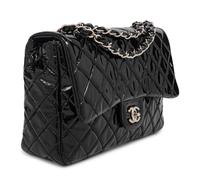 CHANEL, JUMBO PATENT LEATHER CLASSIC FLAP BAG