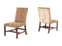 A Pair of George III Style Mahogany Side Chairs
