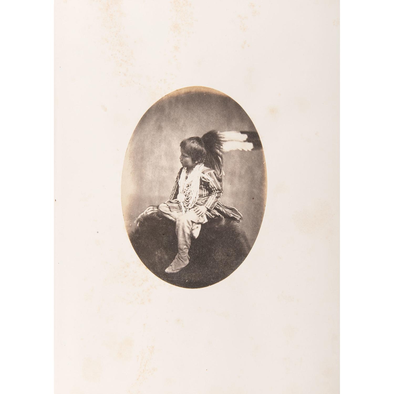 Joel Whitney, Exceptional Album Containing Large Format Photographs of Sioux Involved in the 1862 Minnesota Uprising