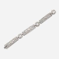 An Art Deco platinum and diamond bracelet